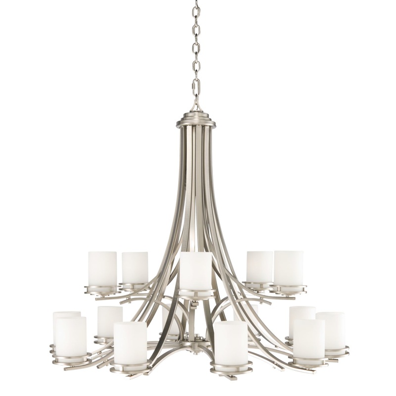 Kichler 1675NI Hendrik 15 Light Chandelier, Brushed Nickel