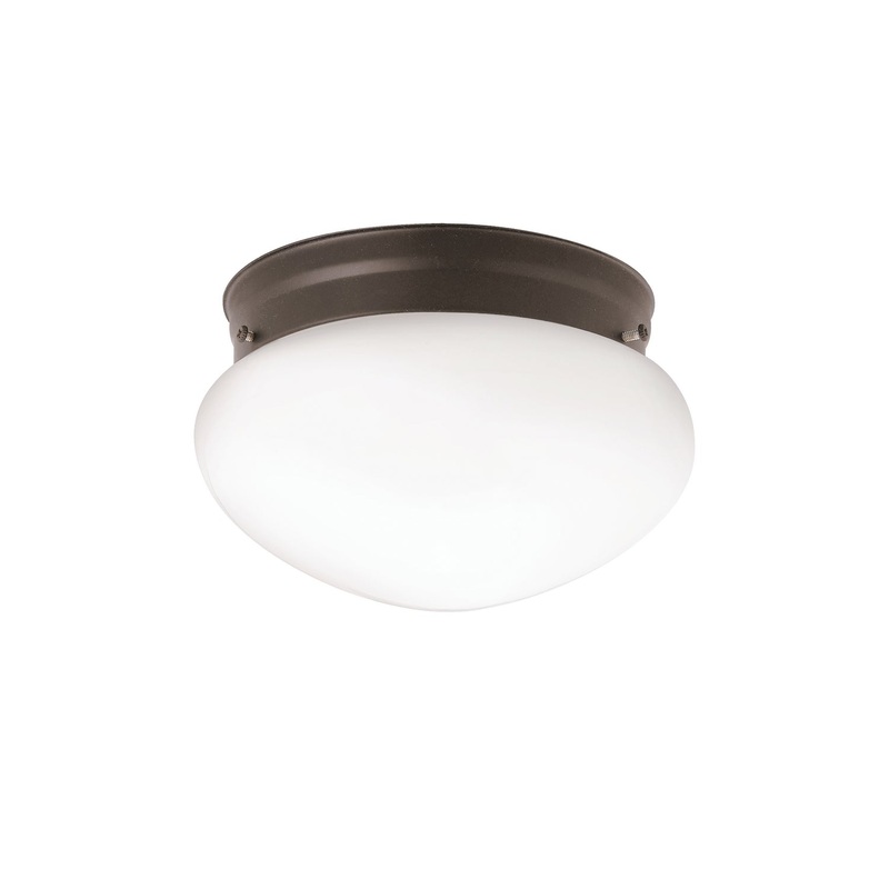 Kichler 206OZ Ceiling Space One Light Flush Mount, Olde Bronze (Discontinued)