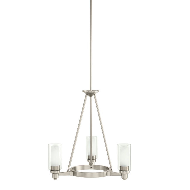 Kichler 2343NI Circolo Three Light Chandelier, Brushed Nickel (Discontinued)