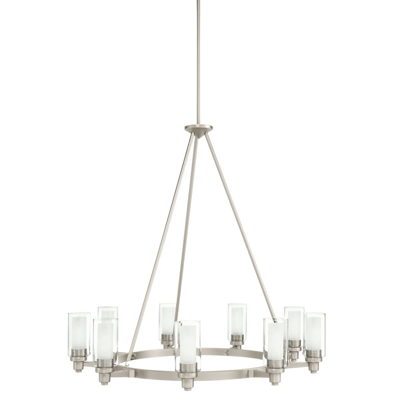 Kichler 2346NI Circolo Nine Light Chandelier, Brushed Nickel
