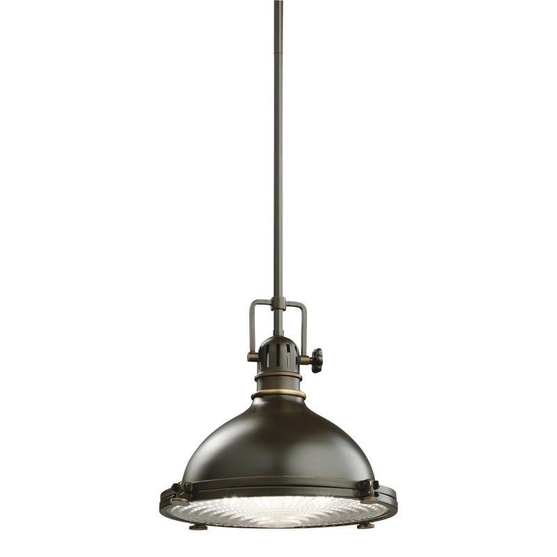 Kichler 2665OZ Hatteras Bay One Light Pendant, Olde Bronze