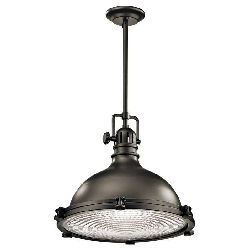 Kichler 2682OZ Hatteras Bay One Light Pendant, Olde Bronze