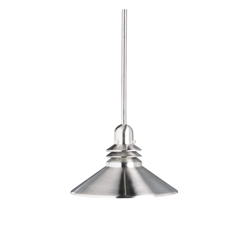 Kichler 2714NI Grenoble One Light Mini Pendant, Brushed Nickel