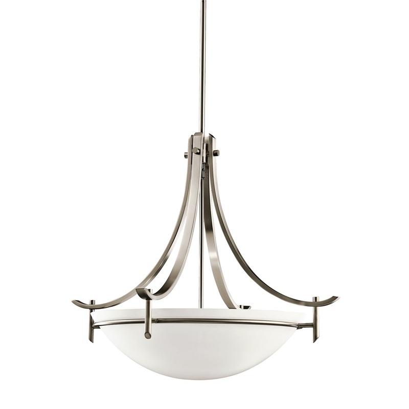 Kichler 3278AP Olympia Three Light Pendant, Antique Pewter