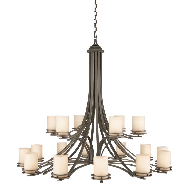 Kichler 1873OZ Hendrik 18 Light Chandelier, Olde Bronze