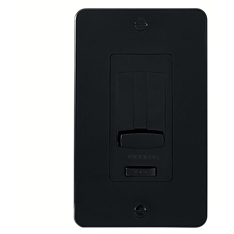 Kichler 1DDTRIMBK Under Cabinet Accessories LED Driver /Dimmer Trim, Black Material (Not Painted)