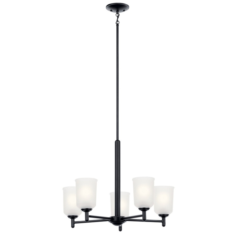 Kichler 43671BK Shailene Five Light Chandelier, Black