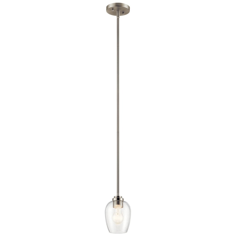 Kichler 44380NICS Valserrano One Light Mini Pendant, Brushed Nickel
