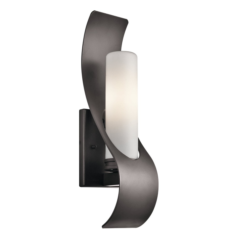 Kichler 49149AZ Zolder One Light Outdoor Wall Lantern, Architectural Bronze (Discontinued)