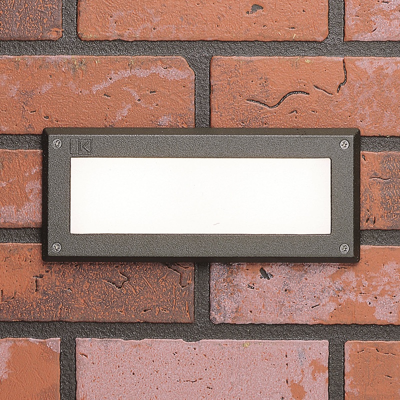 Kichler 15774AZT30R Landscape LED Deck Brick Light, Textured Architectural Bronze