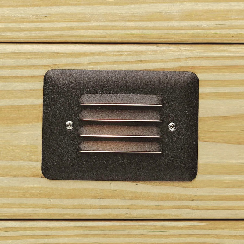 Kichler 15782AZT27R Landscape LED Deck Step Light, Textured Architectural Bronze