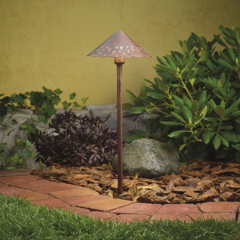 Kichler 15871TZT27 Landscape LED Hammered Roof, Textured Tannery Bronze