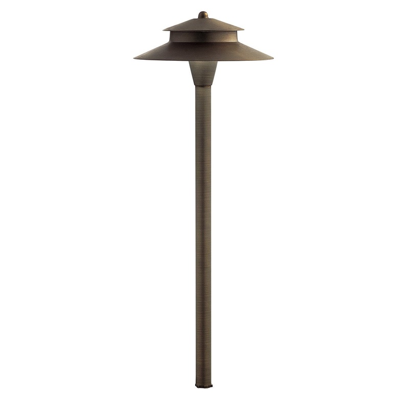 Kichler 15880CBR27 Cbr LED Integrated LED Path Light, Centennial Brass