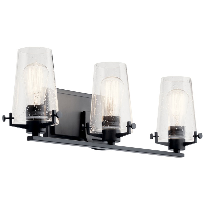 Kichler 45297BK Alton Three Light Bath, Black