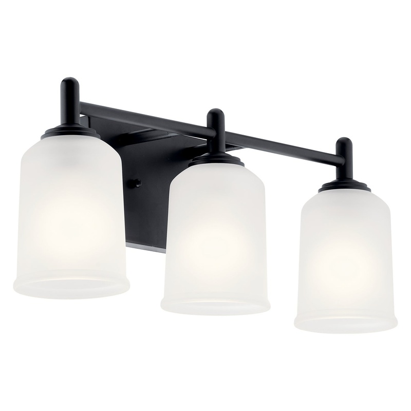 Kichler 45574BK Shailene Three Light Bath, Black