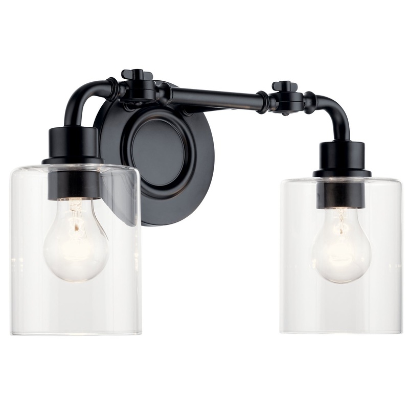 Kichler 45665BK Gunnison Two Light Bath, Black