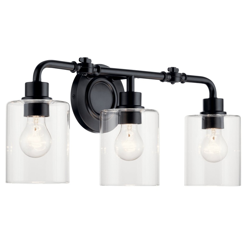 Kichler 45666BK Gunnison Three Light Bath, Black