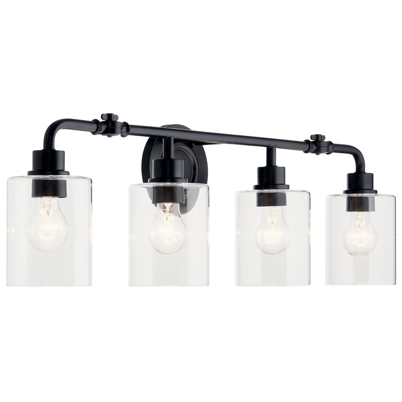 Kichler 45667BK Gunnison Four Light Bath, Black