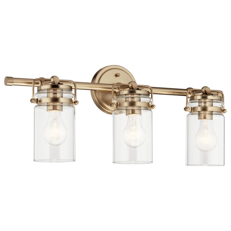 Kichler 45689CPZ Brinley Three Light Bath, Champagne Bronze