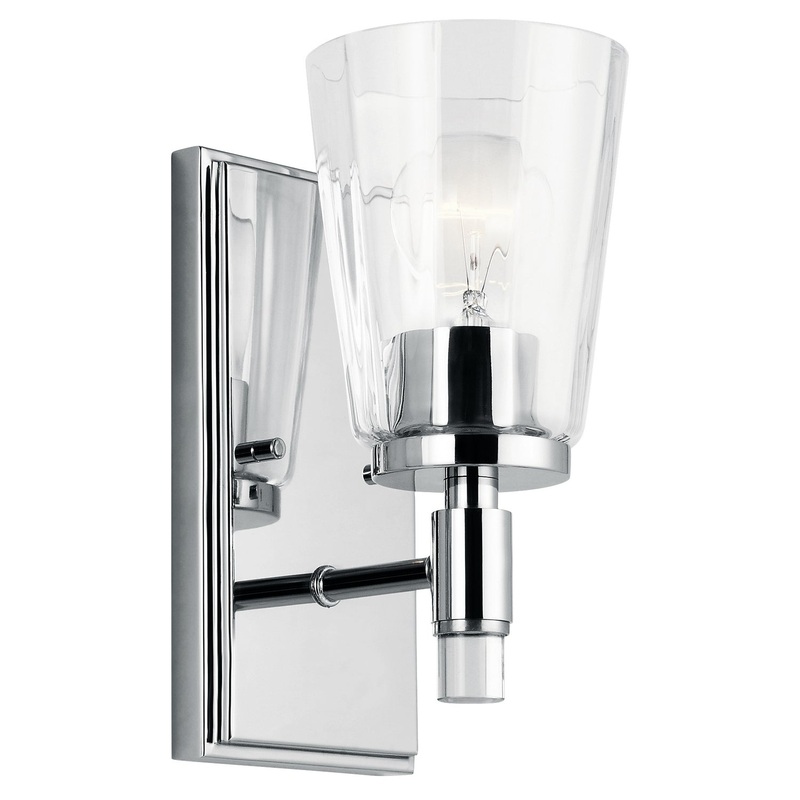 Kichler 45866CH Audrea One Light Wall Sconce, Chrome (Discontinued)