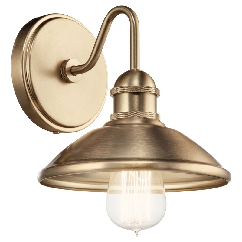 Kichler 45943CPZ Clyde One Light Wall Sconce, Champagne Bronze