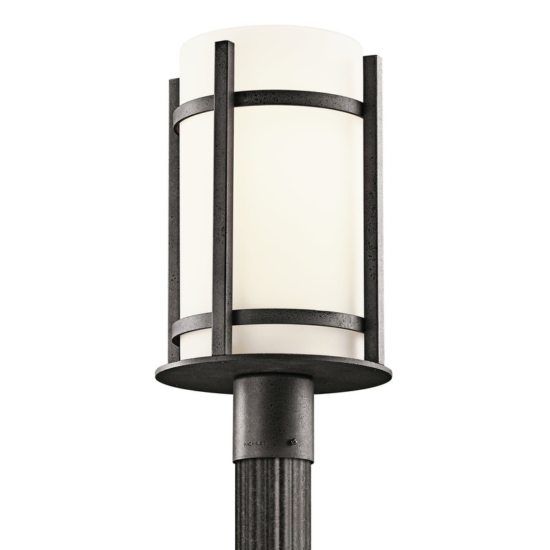 Kichler 49123AVI Camden One Light Outdoor Post Mount, Anvil Iron