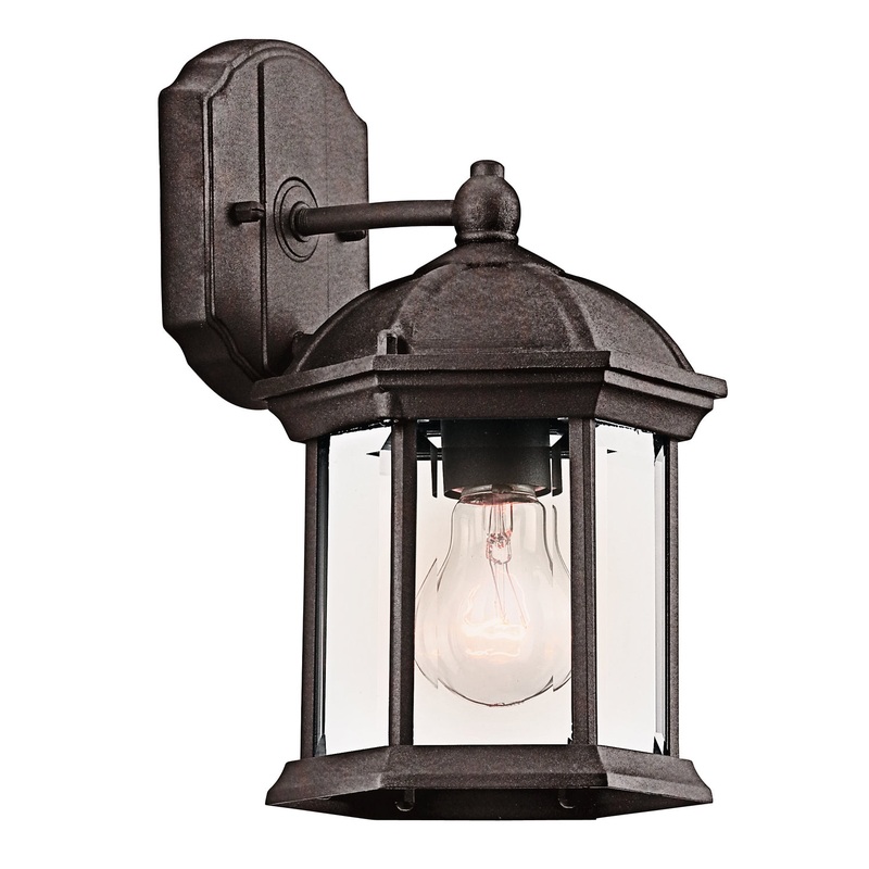 Kichler 49183TZ Barrie One Light Outdoor Wall Mount, Tannery Bronze