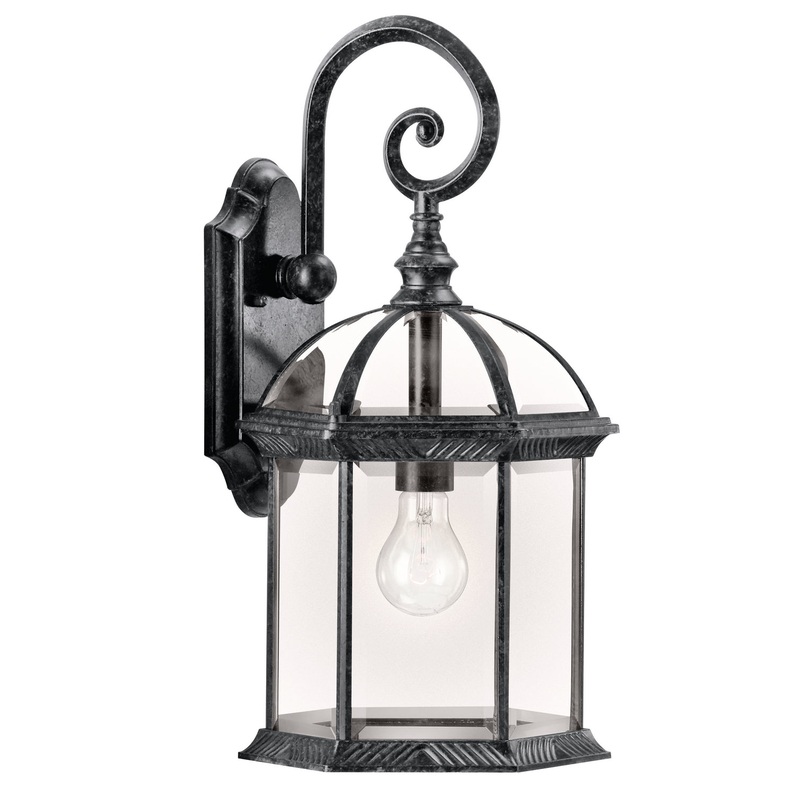 Kichler 49186BK Barrie One Light Outdoor Wall Mount, Black