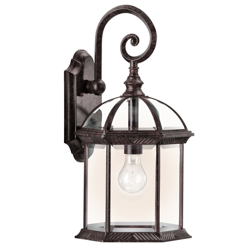 Kichler 49186TZ Barrie One Light Outdoor Wall Mount, Tannery Bronze