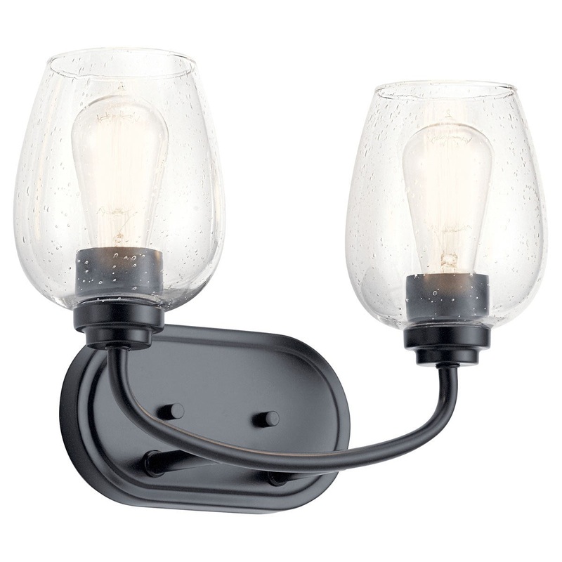 Kichler 45128BKCS Valserrano Two Light Bath, Black