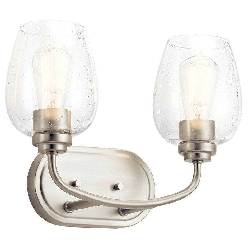 Kichler 45128NICS Valserrano Two Light Bath, Brushed Nickel