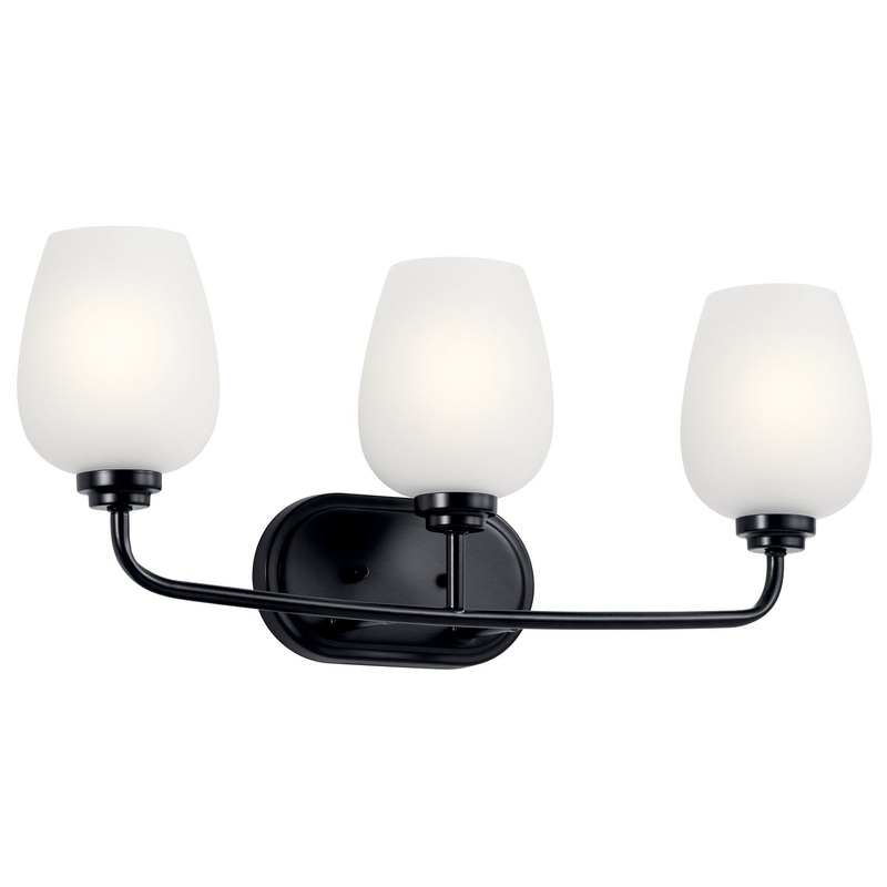Kichler 45129BK Valserrano Three Light Bath, Black