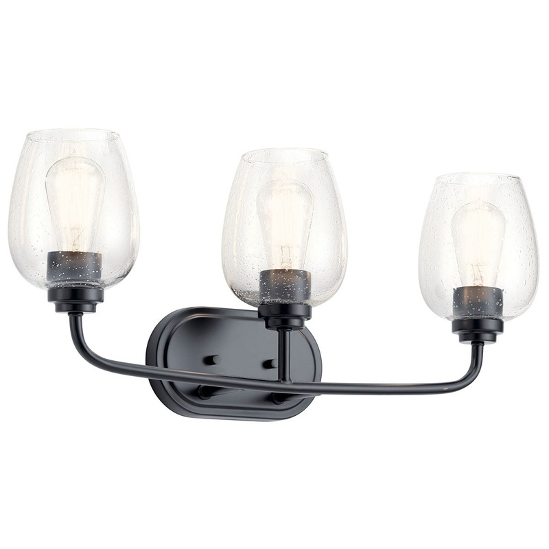Kichler 45129BKCS Valserrano Three Light Bath, Black
