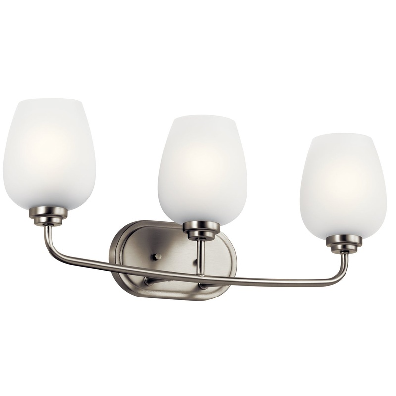 Kichler 45129NI Valserrano Three Light Bath, Brushed Nickel