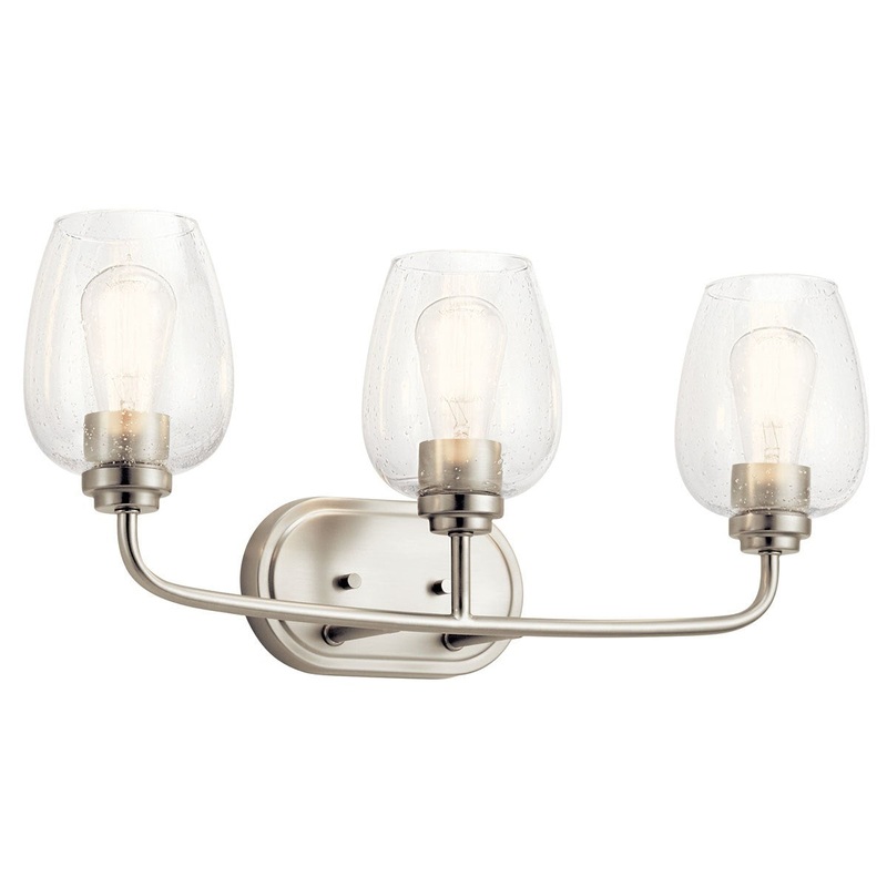 Kichler 45129NICS Valserrano Three Light Bath, Brushed Nickel