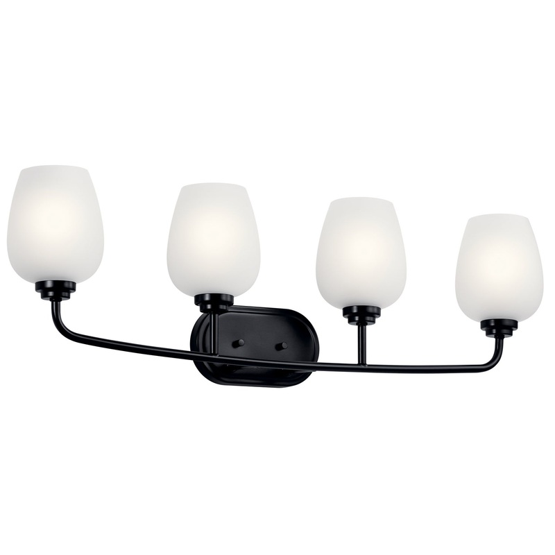 Kichler 45130BK Valserrano Four Light Bath, Black