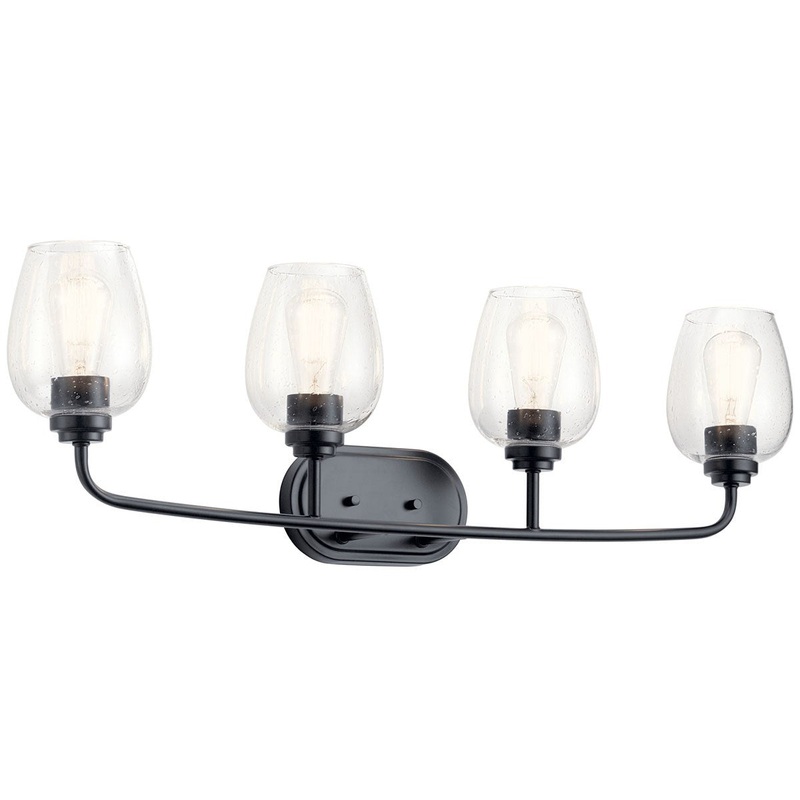 Kichler 45130BKCS Valserrano Four Light Bath, Black