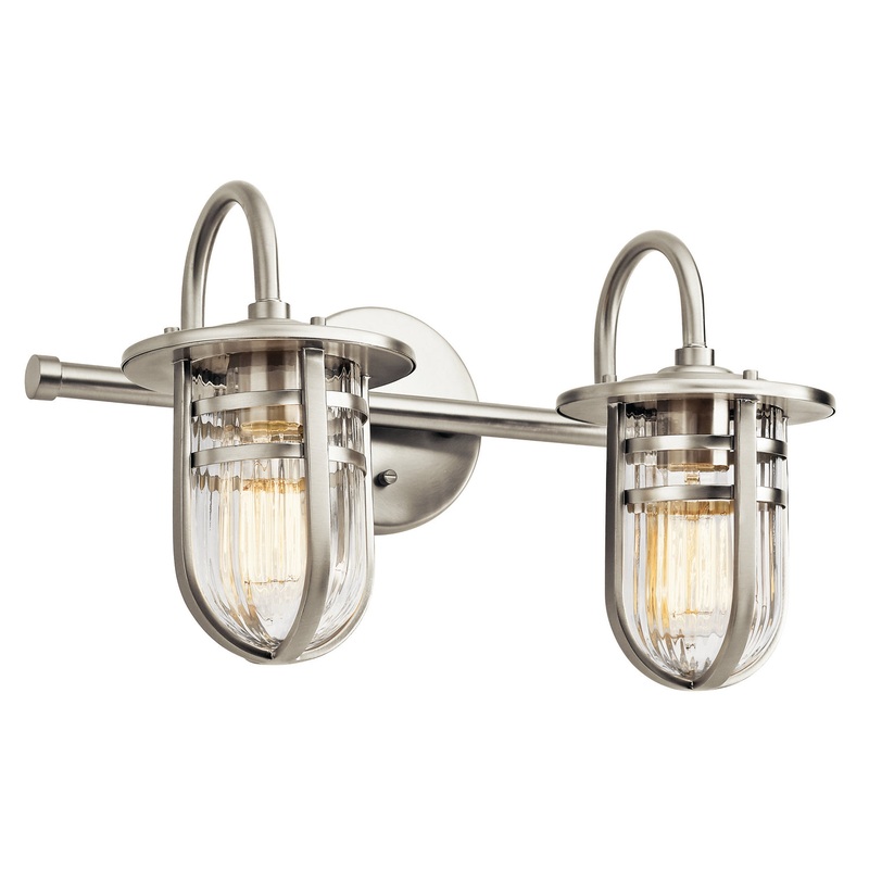 Kichler 45132NI Caparros Two Light Bath, Brushed Nickel