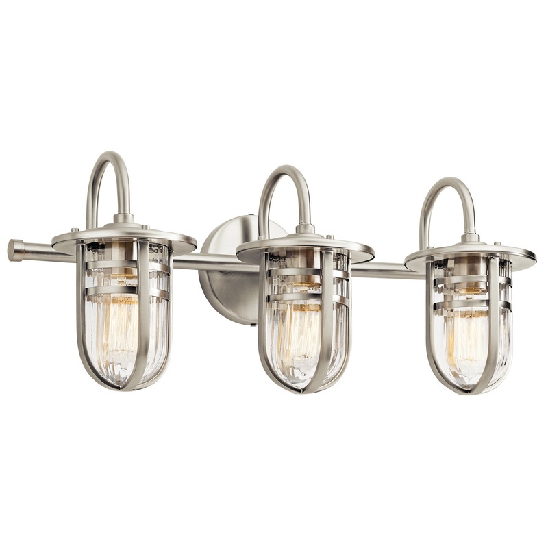 Kichler 45133NI Caparros Three Light Bath, Brushed Nickel