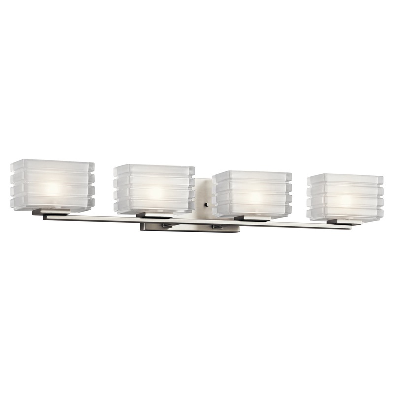 Kichler 45480NI Bazely Four Light Bath, Brushed Nickel