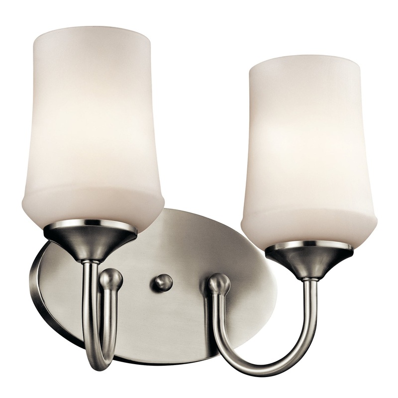 Kichler 45569NI Aubrey Two Light Bath, Brushed Nickel