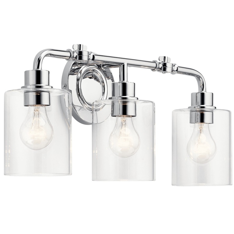 Kichler 45666CH Gunnison Three Light Bath, Chrome