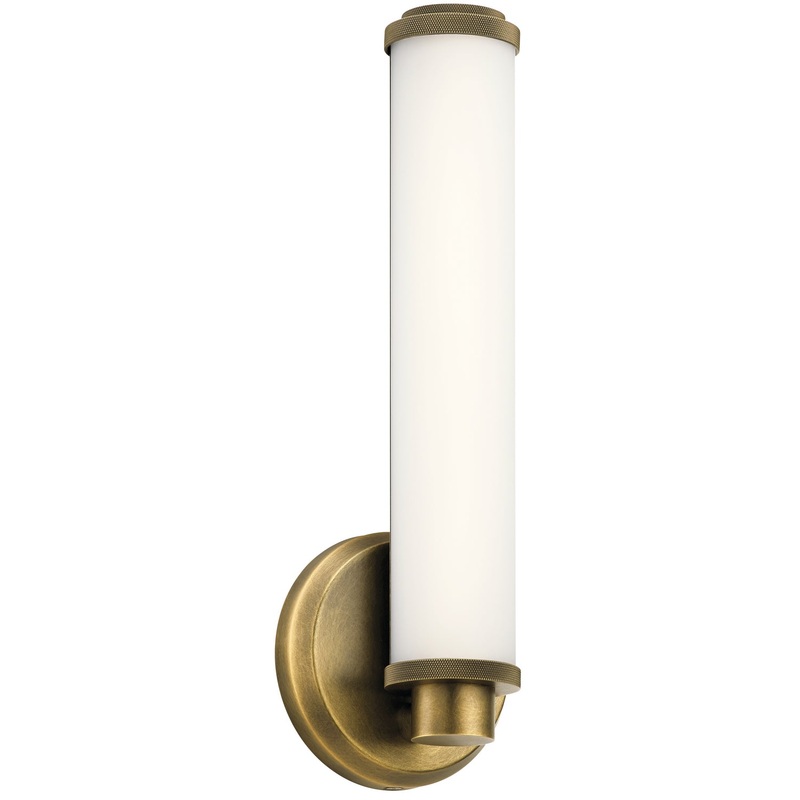 Kichler 45686NBRLED Indeco LED Wall Sconce, Natural Brass