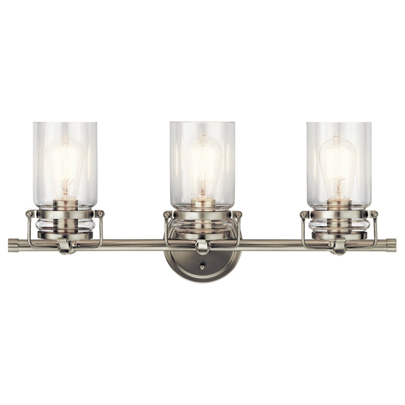 Kichler 45689NI Brinley Three Light Bath, Brushed Nickel