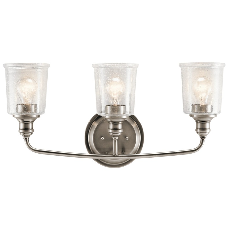 Kichler 45747CLP Waverly Three Light Bath, Classic Pewter (Discontinued)