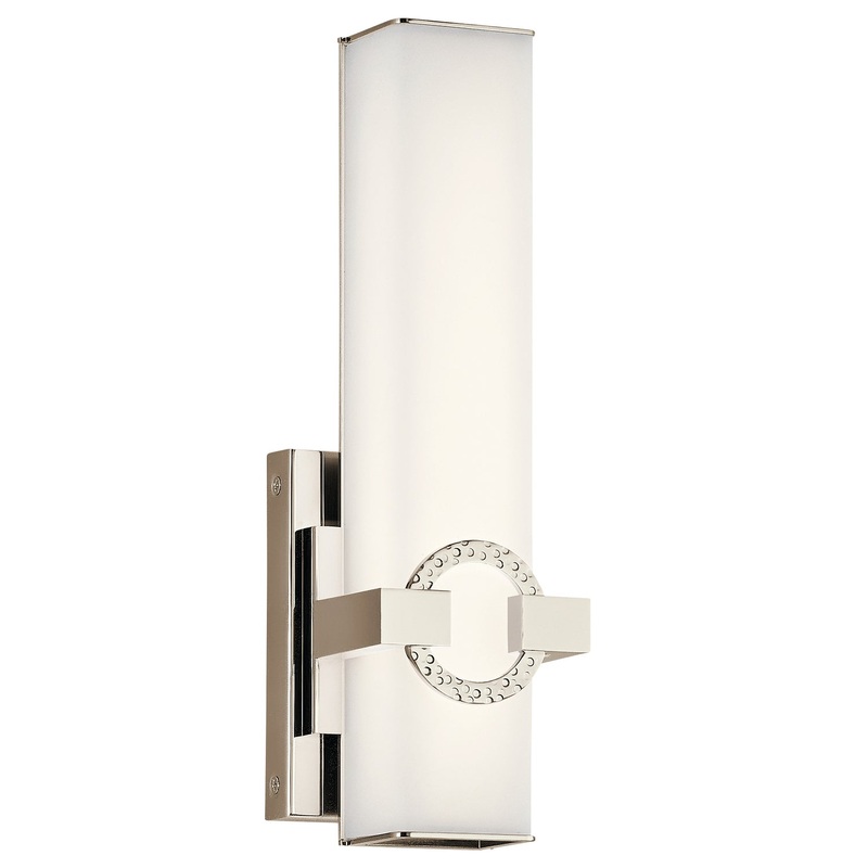 Kichler 45876PNLED Bordeaux LED Wall Sconce, Polished Nickel (Discontinued)