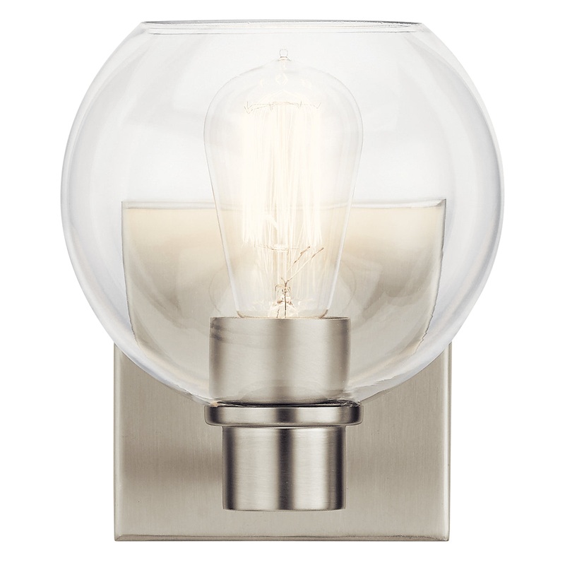 Kichler 45892NI Harmony One Light Wall Sconce, Brushed Nickel