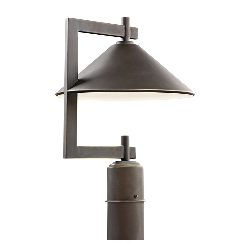 Kichler 49063OZ Ripley One Light Outdoor Post Mount, Olde Bronze