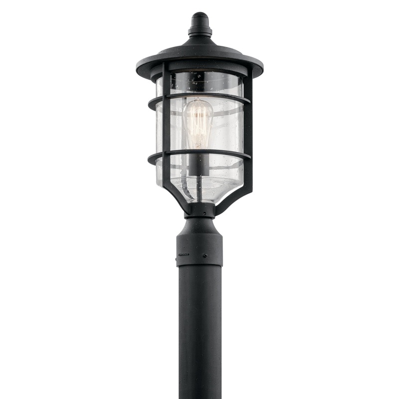Kichler 49129DBK Royal Marine One Light Outdoor Post Mount, Distressed Black
