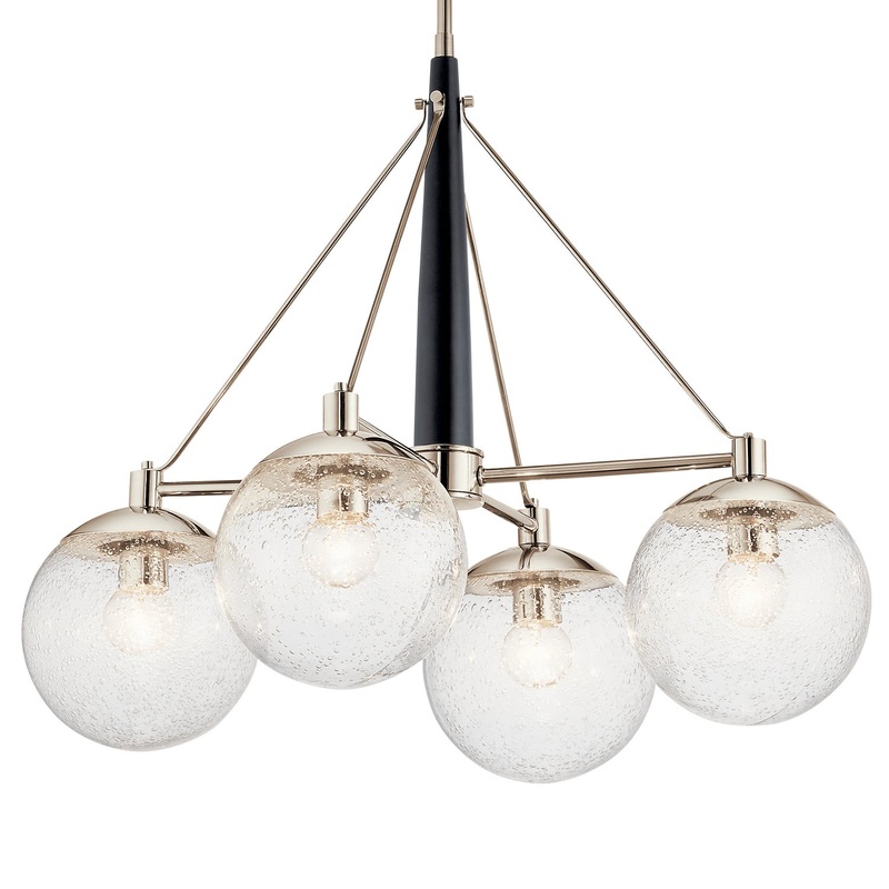 Kichler 44268PN Marilyn Four Light Chandelier, Polished Nickel (Discontinued)